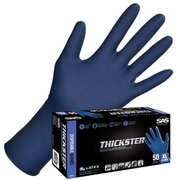 Sas Safety Thickster, Latex Exam Gloves, 14 mil Palm Thickness, Latex, Powder-Free, L SA6603-20